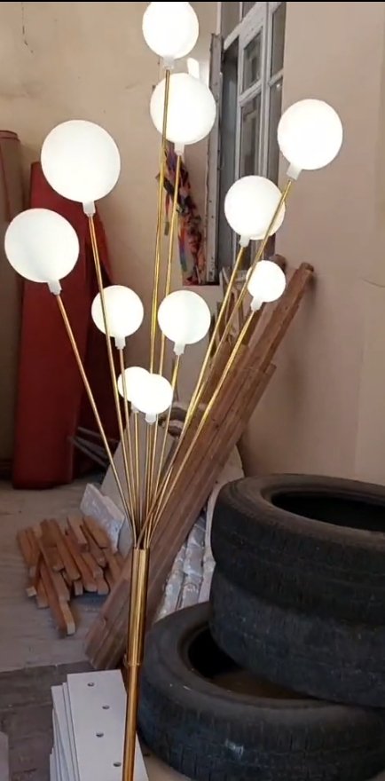 LAMPARA CON FLORES